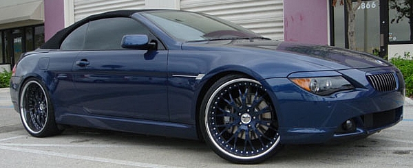 Custom Blue Donz Luchese on 2006 BMW 6 Series