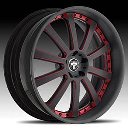 DUB 3-PC X-180 BLACK and RED 2-TONE