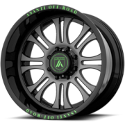 Asanti Offroad AB-101 Black & Grey with Green Text