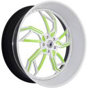 Asanti 806 Green and White Wheels